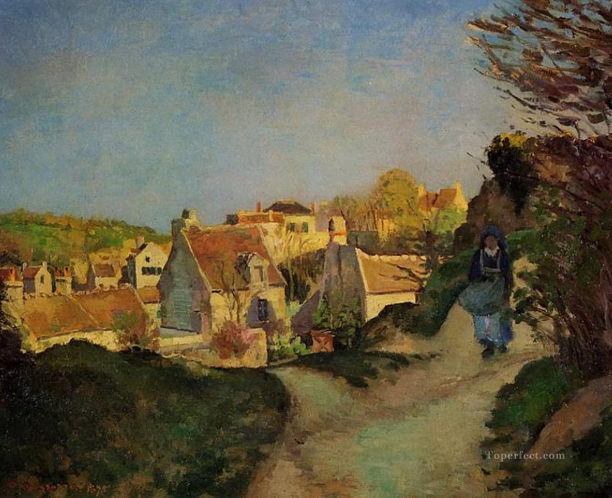 a part of jallais pontoise 1875 Camille Pissarro Oil Paintings